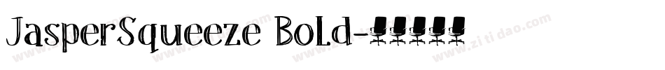 JasperSqueeze Bold字体转换